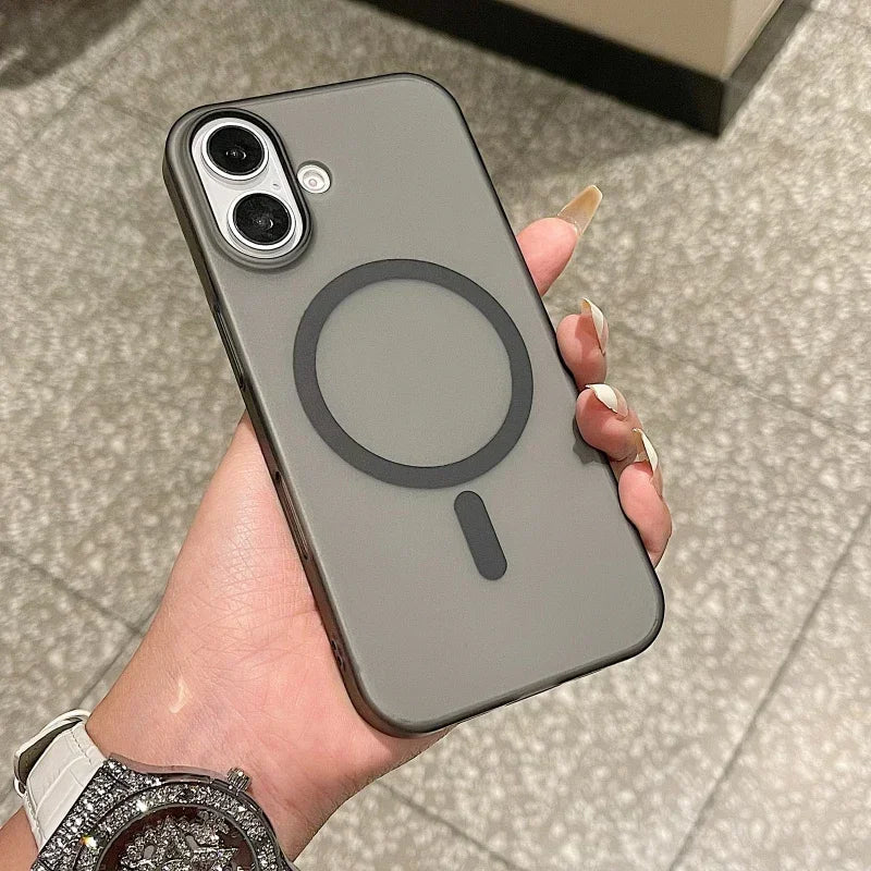 Premium Magnetic Transparent Back Cover For Iphone 16 Plus