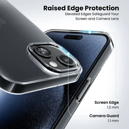 Anti-Yellow Clear Case - 2 Years warranty (Iphone 13,14,15, 13Pro, 14Pro, 15Pro, 16 Pro)