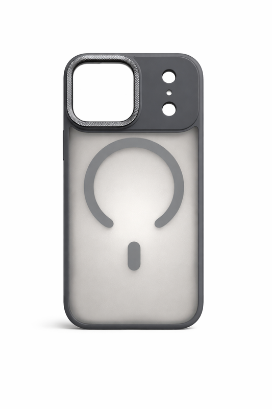 Premium Smoke Magnetic Transparent Back Cover For Iphone 17 Pro Max - Grey