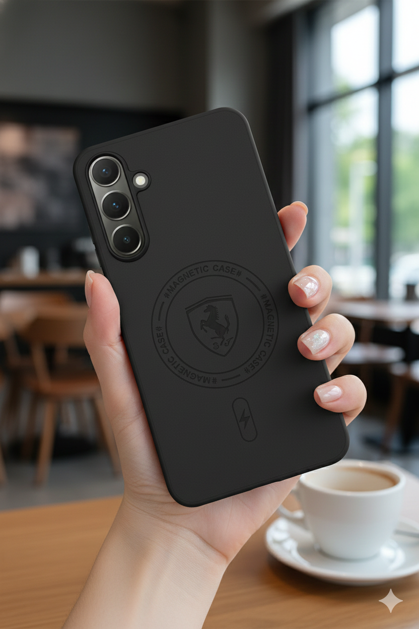 Magnetic Back Cover Case for Samsung Galaxy A55 | Matte Finish | MagSafe Compatible | Shockproof Protection