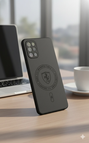 Magnetic Matte Back Cover for OnePlus 8T | Slim Shockproof Case | Premium Black Finish