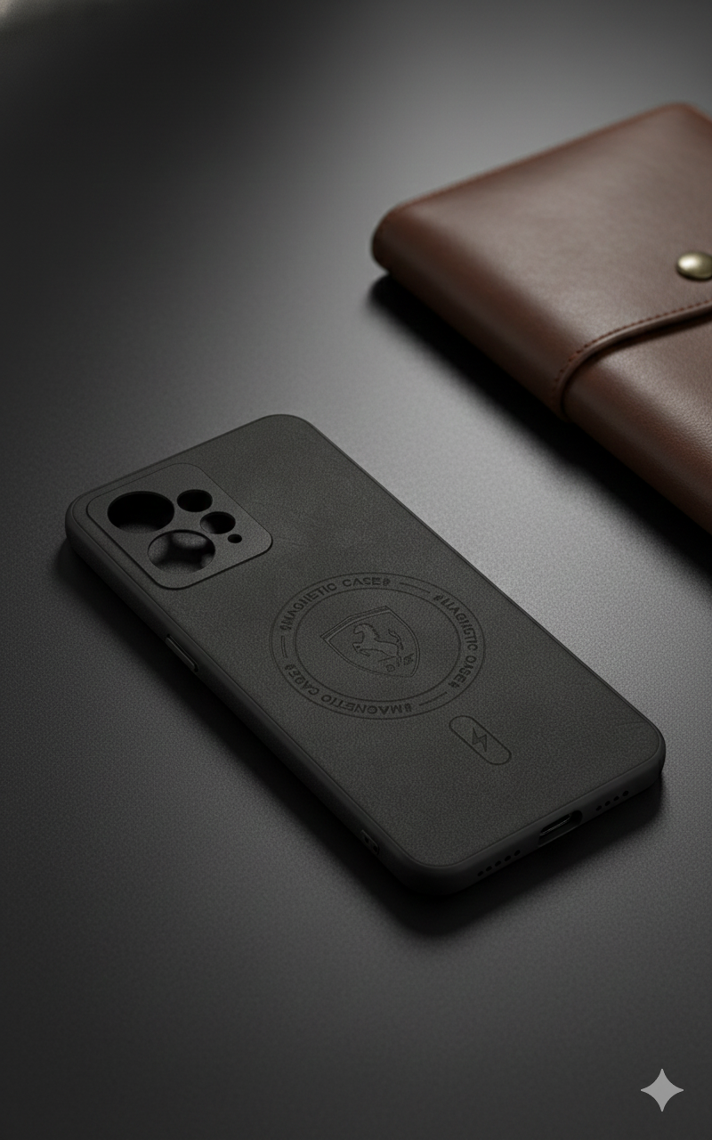 Magnetic Matte Back Cover for Redmi Note 12 | Slim Shockproof Case | Premium Finish