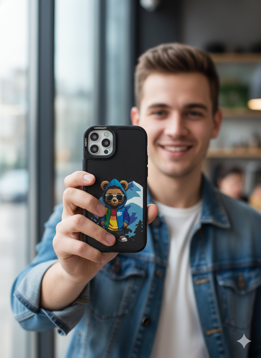 Peak Hype Bear Case – Protective Cover for iPhone (Iphone, 13,14,15,13 Pro,14 Pro,15 Pro,16 Pro)