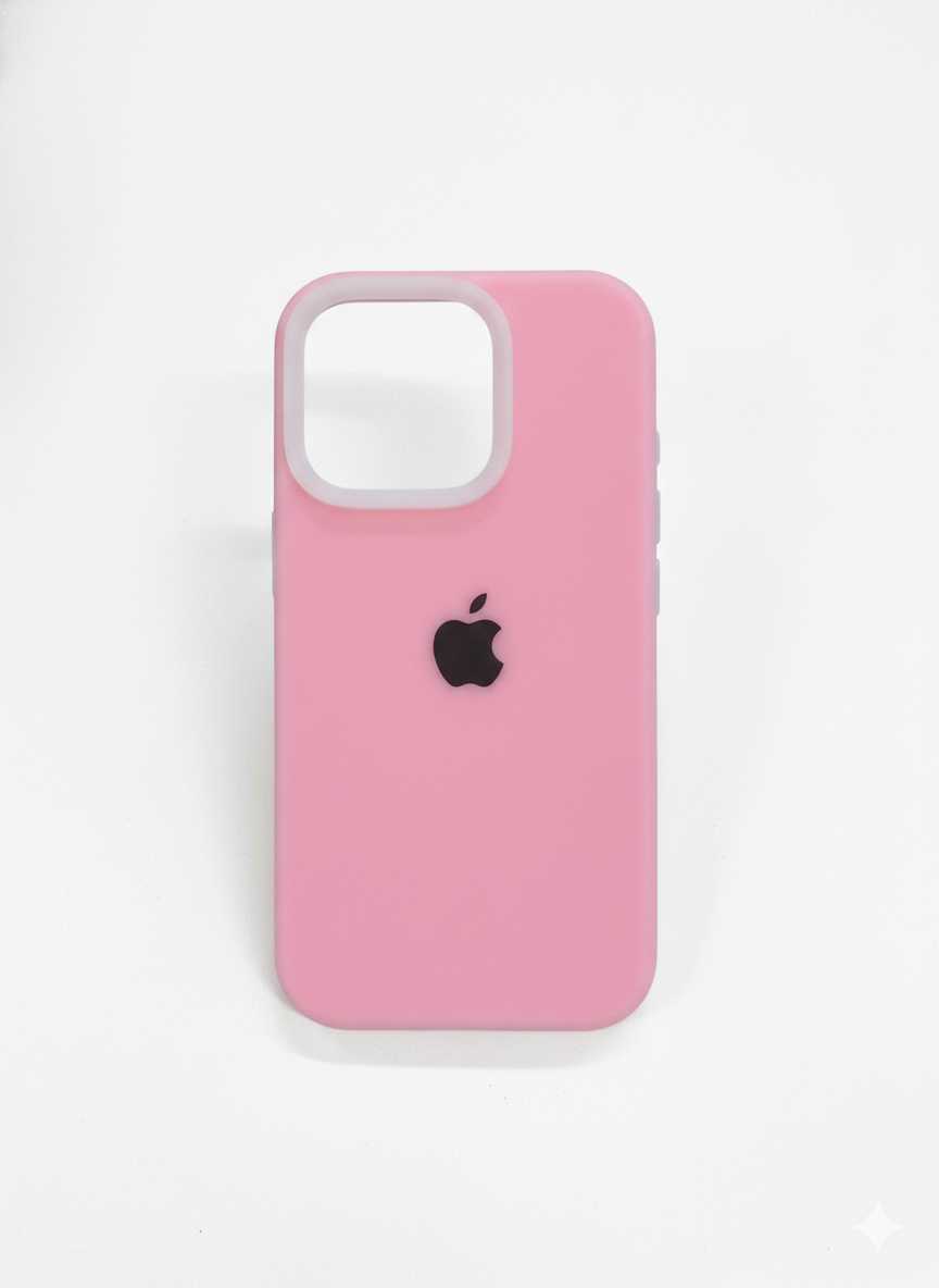 Premium Silicone Back Cover For Iphone 13 Pro max - Pink