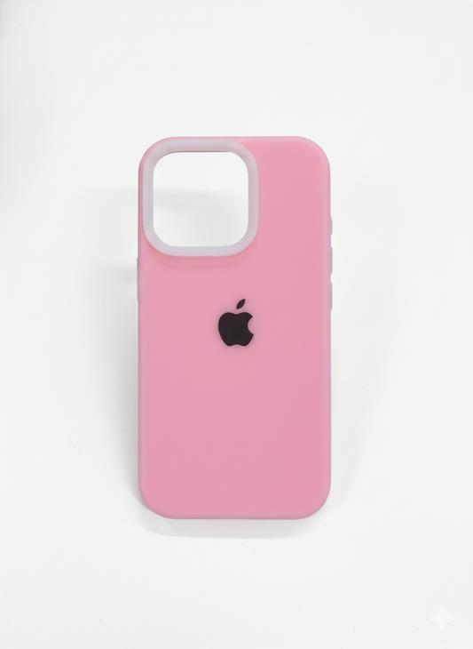 Premium Silicone Back Cover For Iphone 14 Pro - Pink