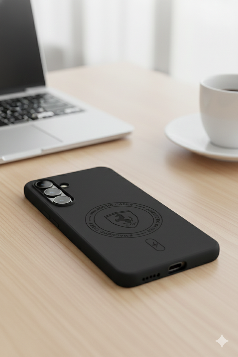 Magnetic Back Cover Case for Samsung Galaxy A55 | Matte Finish | MagSafe Compatible | Shockproof Protection