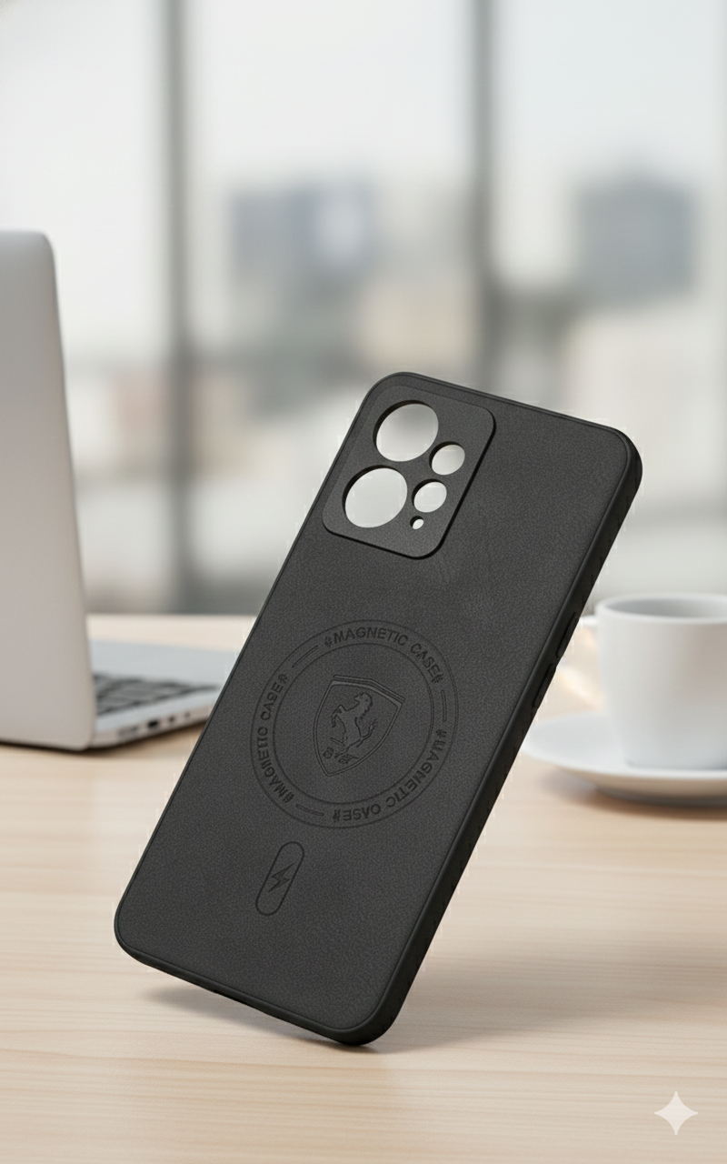 Magnetic Matte Back Cover for Redmi Note 12 | Slim Shockproof Case | Premium Finish