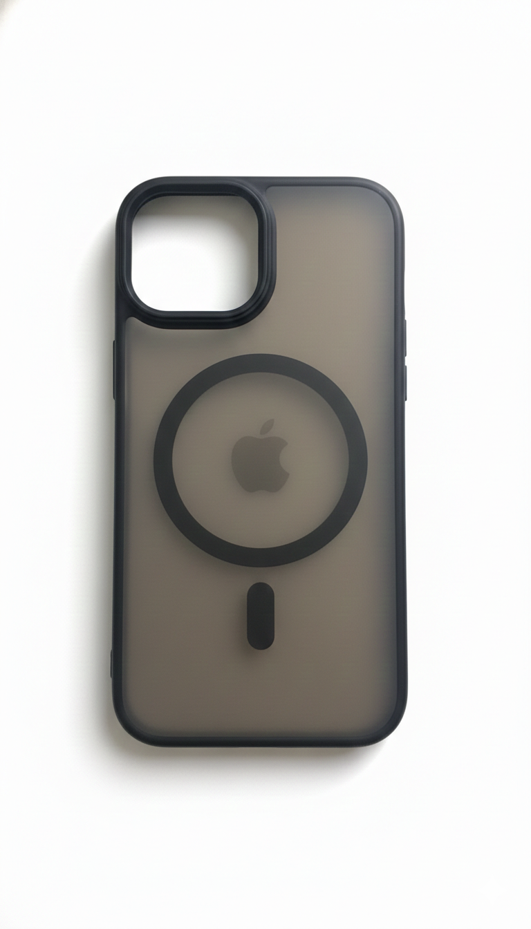 Premium Smoke Magnetic Transparent Back Cover For Iphone 15