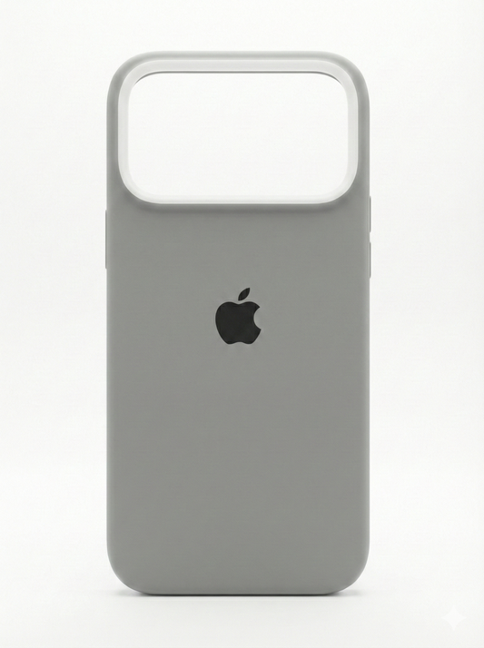 Premium Silicone Back Cover For Iphone 17 Pro max - Grey