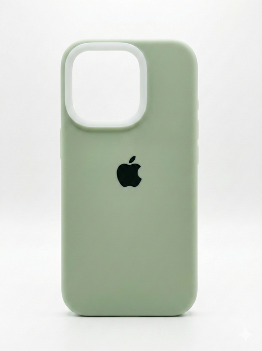Premium Silicone Back Cover Iphone 14 Pro - Green