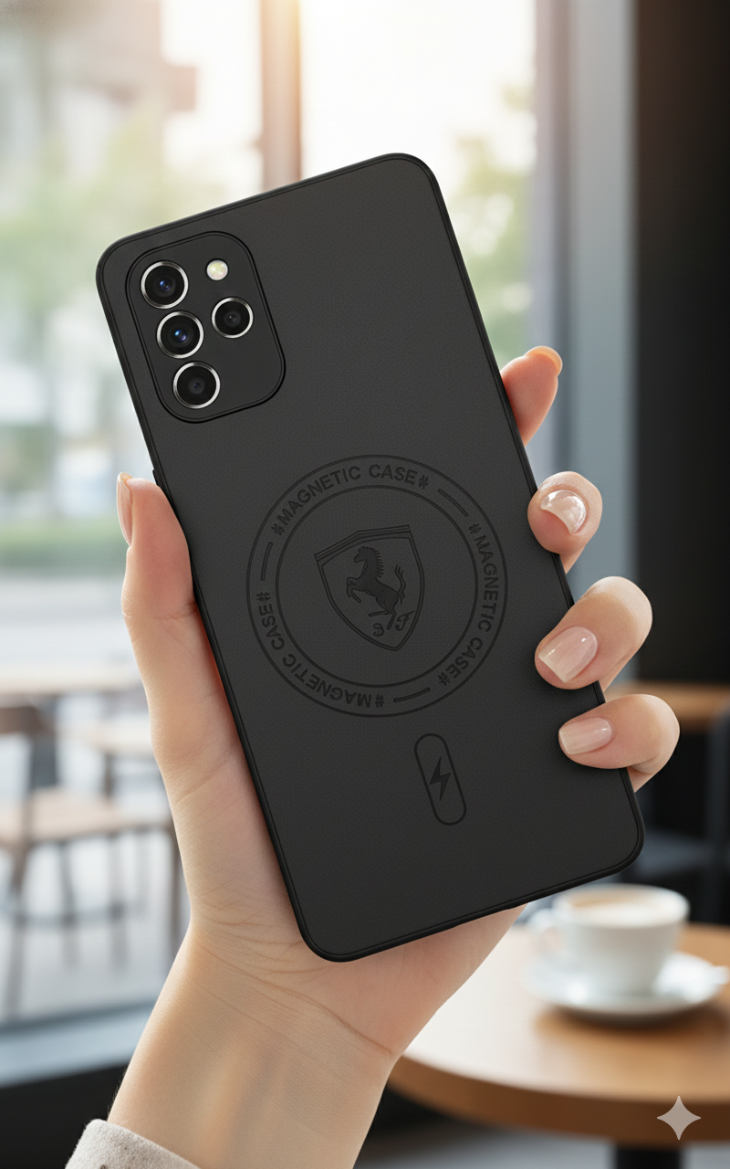 Magnetic Matte Back Cover for OnePlus 8T | Slim Shockproof Case | Premium Black Finish