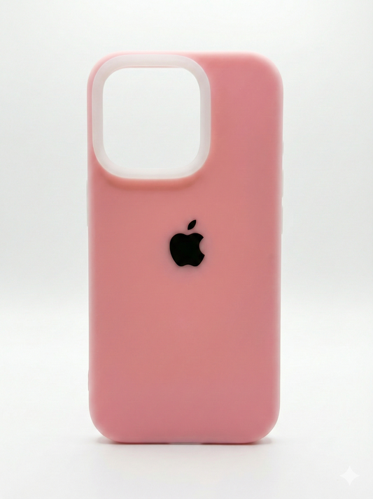 Premium Silicone Back Cover For Iphone 16 Pro - Pink