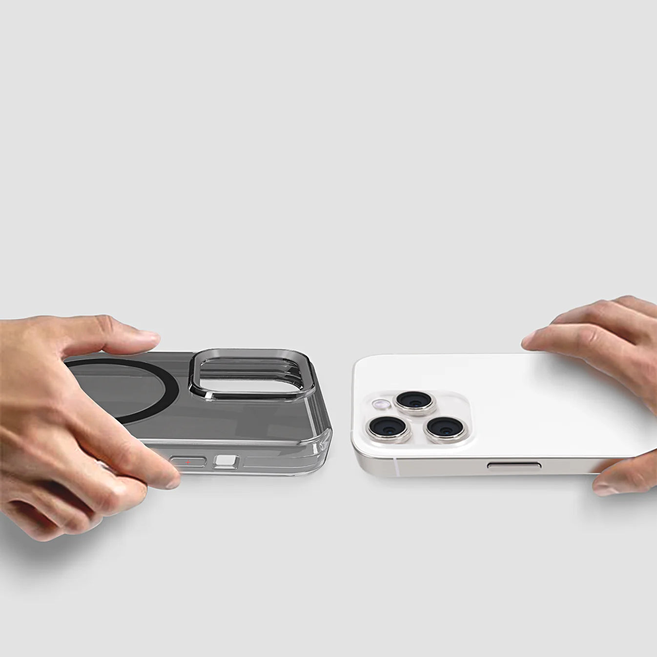 Premium Magnetic Transparent Back Cover For Iphone 15 Pro Max