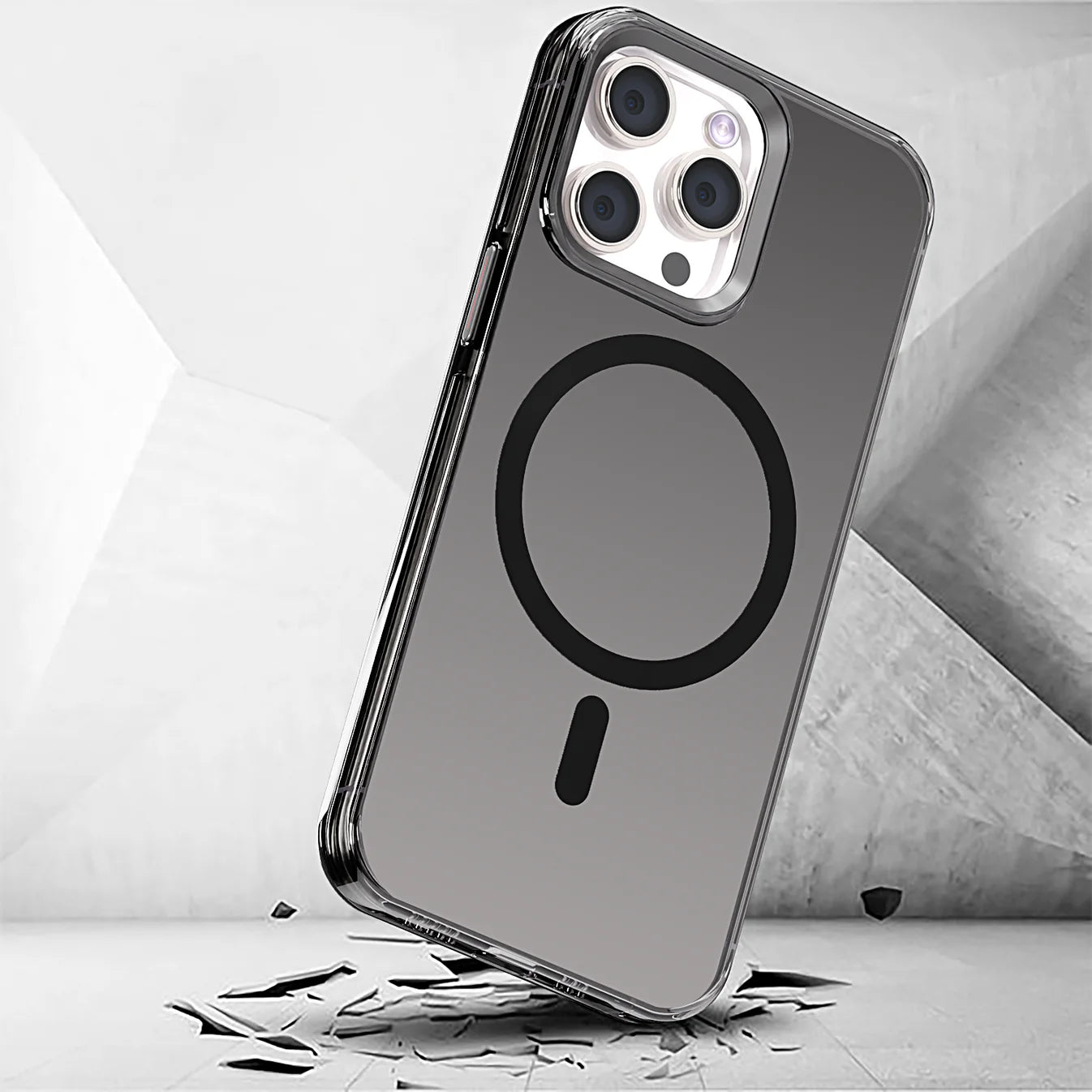 Premium Magnetic Transparent Back Cover For Iphone 15 Pro Max