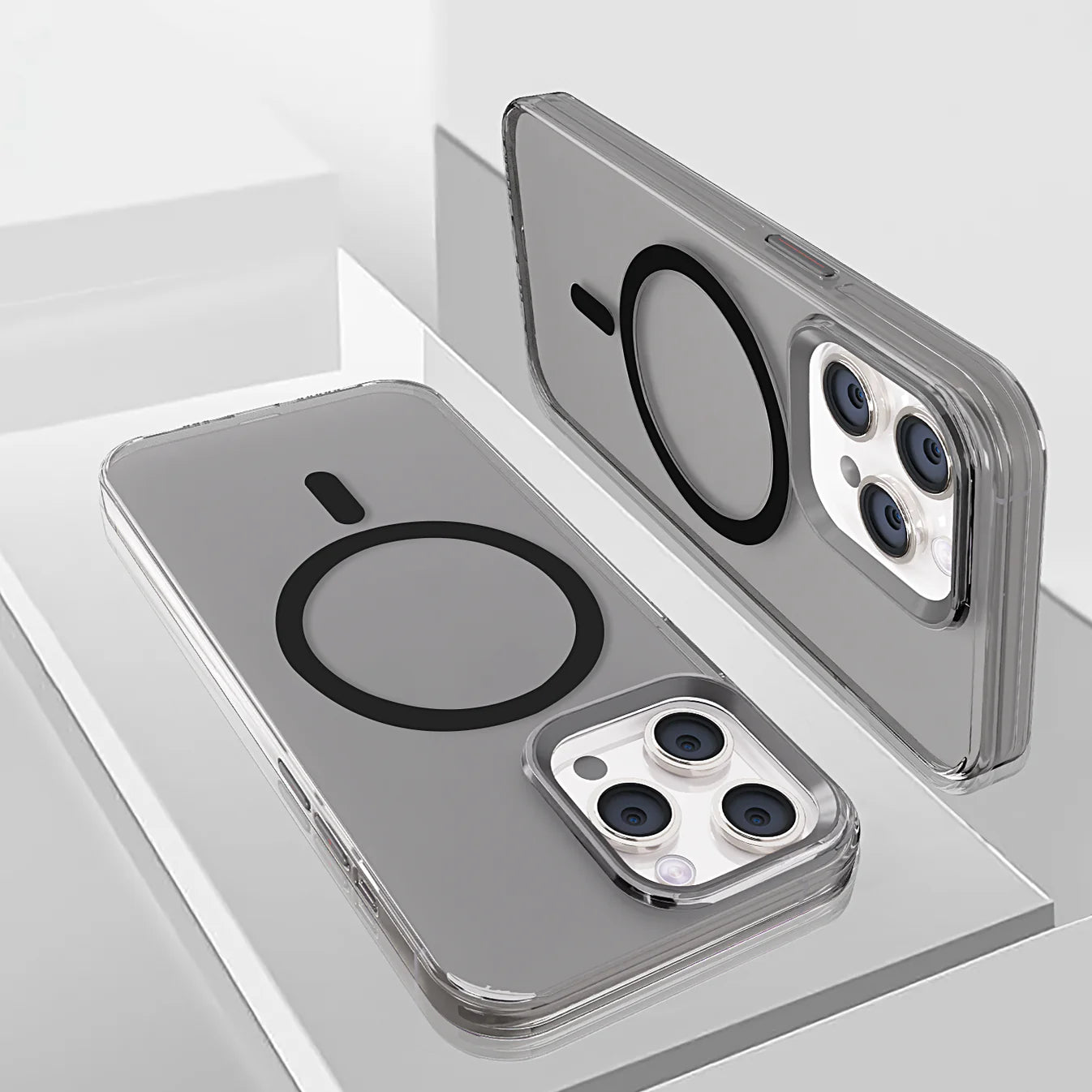 Premium Magnetic Transparent Back Cover For Iphone 15 Pro Max