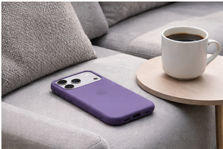 Premium Silicone Back Cover Iphone 17 Pro - Purple