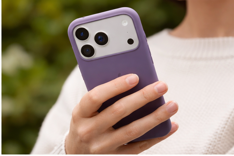 Premium Silicone Back Cover Iphone 17 Pro - Purple