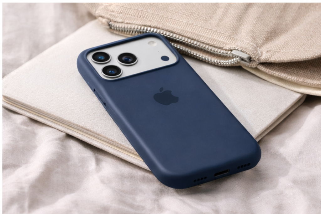 Premium Silicone Back Cover Iphone 17 Pro - Blue