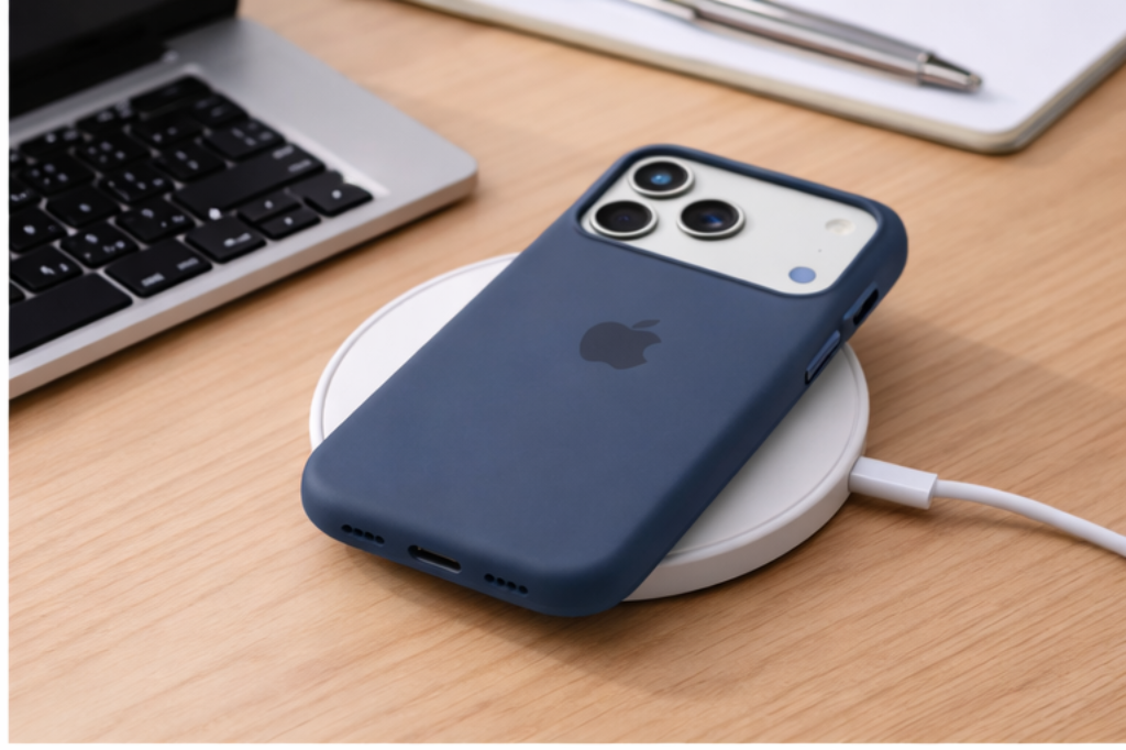 Premium Silicone Back Cover Iphone 17 Pro - Blue