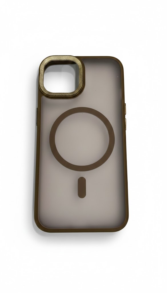 Premium Crystal Back Cover Iphone 15 - Brown Shield