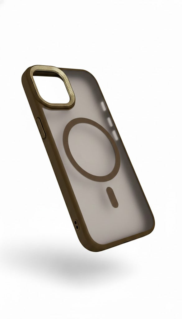 Premium Crystal Back Cover Iphone 15 - Brown Shield