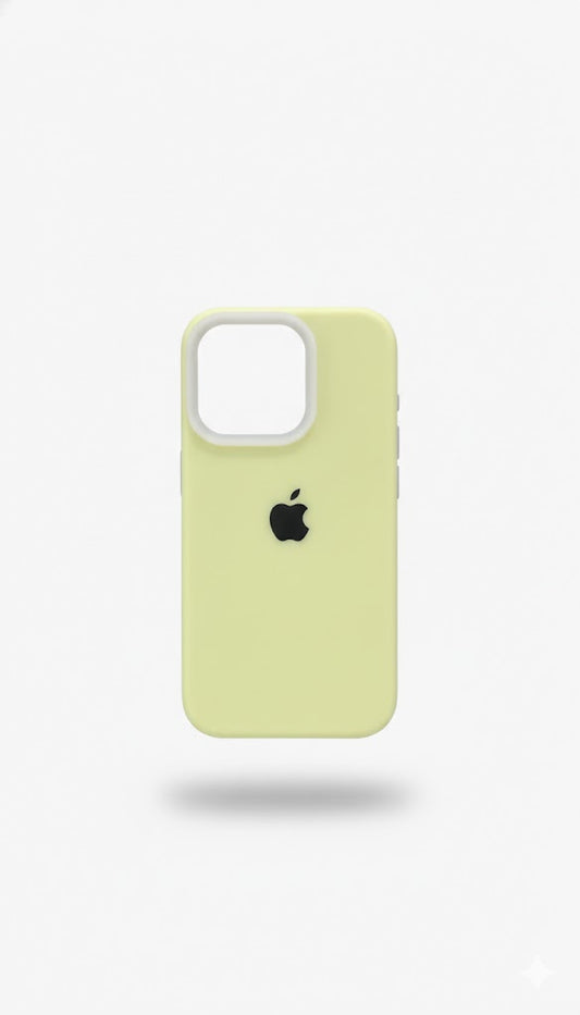 Premium Silicone Back Cover Iphone 14 Pro - Neon Green