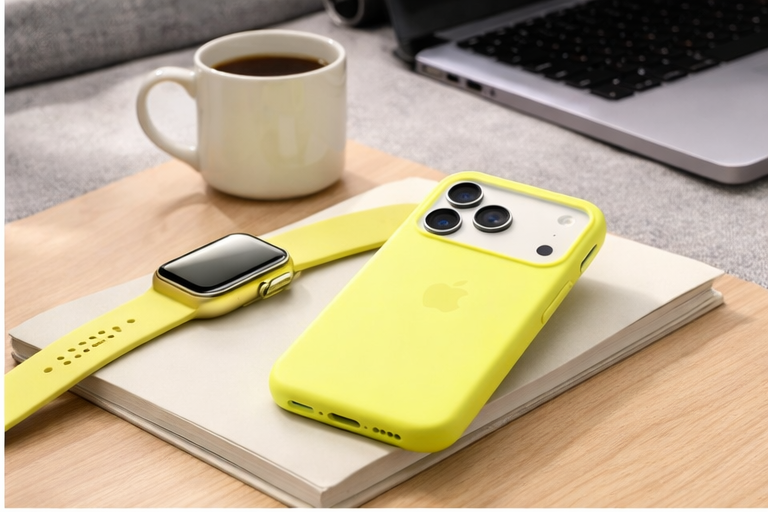 Premium Silicone Back Cover Iphone 17 Pro - Yellow